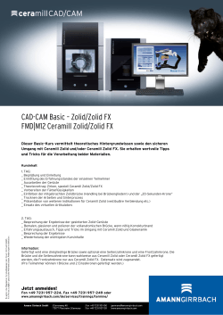 CAD-CAM Basic – Zolid/Zolid FX FMD|M12