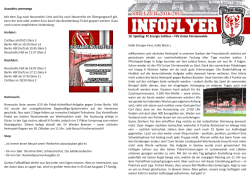 Infoflyer zum Heimspiel