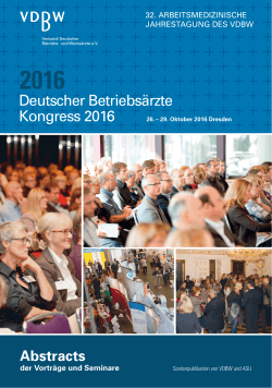 deutscher betriebsärzte Kongress 2016