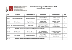 Herbst-Bl&auml;sertag am 29. Oktober 2016