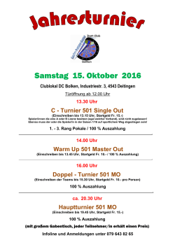 Jahresturnier Flyer DC Bolken 2016