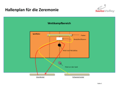 Hallenplan f&uuml;r die Zeremonie