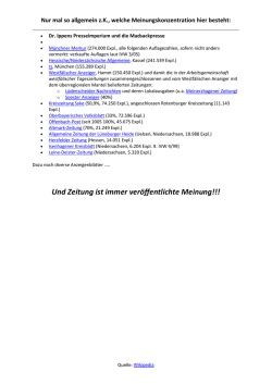 Dr. Ippens Presseimperium und die Madsackpresse