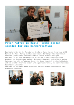Peter Maffay in Halle: Edeka-Center spendet für die