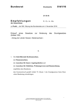 Bundesrat 514/1/16 Empfehlungen - Umwelt