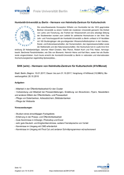 Druckansicht - Stellenticket Freie Universit&auml;t Berlin
