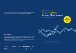 Infoblatt PMG MediaMeter - PMG Presse