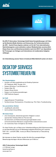 desktop services systembetreuer/in