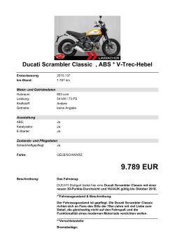 Detailansicht Ducati Scrambler Classic €,€ABS * V-Trec