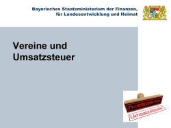 Vereine und Umsatzsteuer - Bayerisches Staatsministerium der