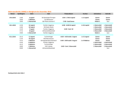 Hallendienste MZH und HSH bis Dezember 2016