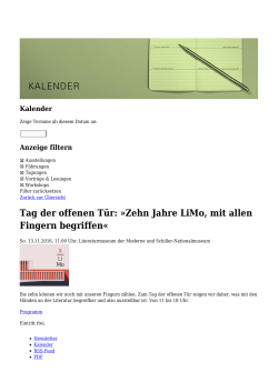 Kalender - Deutsches Literaturarchiv Marbach