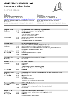 gottesdienstordnung