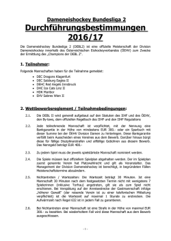 Durchf&uuml;hrungsbestimmungen der DEBL II