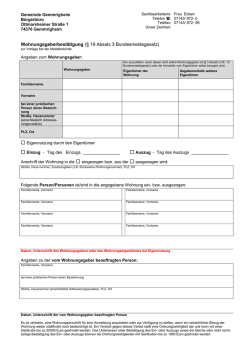 Wohnungsgeberbescheinigung