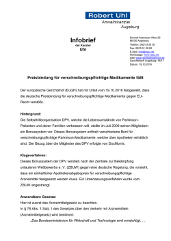 Infobrief - Rechtsanwalt Robert Uhl