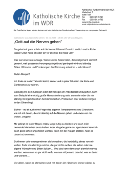 Gott auf die Nerven gehen