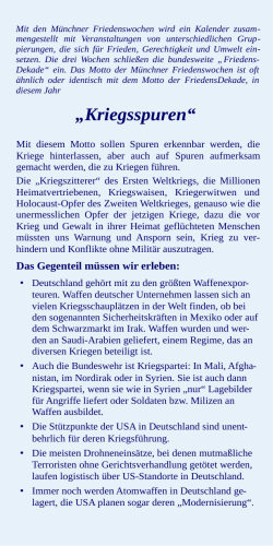 Faltblatt 8 Seiten - Münchner Friedensbündnis