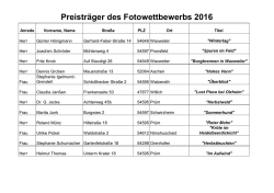 Sieger Fotowettbewerb 2016