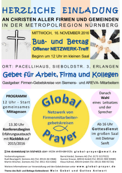 HERZLICHE EINLADUNG AN CHRISTEN ALLER