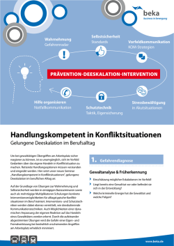 Handlungskompetent in Konfliktsituationen