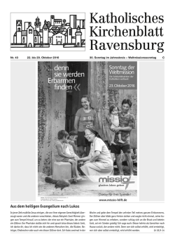 Kirchenblatt_43_2016 - Katholische Gesamtkirchengemeinde