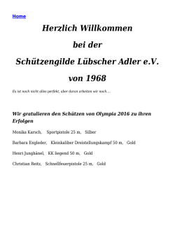 Herzlich Willkommen bei der Sch&uuml;tzengilde L&uuml;bscher Adler e.V. von