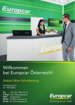 Willkommen bei Europcar Österreich!