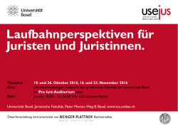 usejus Flyer 2016 - Juristische Fakultät Uni Basel