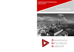 tag der mathematik - Österreichische Mathematische Gesellschaft
