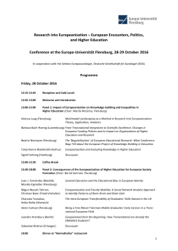 Research into Europeanization – European