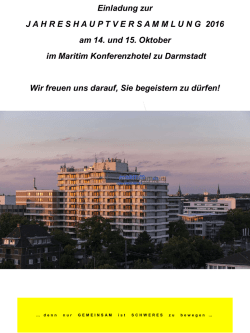 Einladung / Veranstaltungsinformation