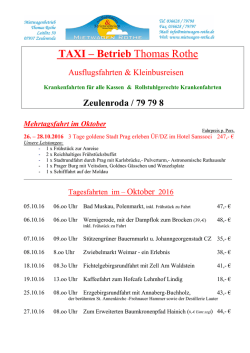 Unsere Tagesausfl&uuml;ge - Taxi-, Mietwagen