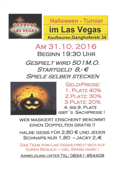Halloween Turnier im Las Vergas, Kaufbeuren