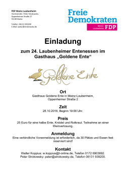 Goldene Ente - FDP Mainz