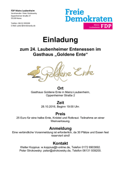 Goldene Ente - FDP Mainz