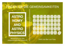 astro nomy and astro physics - Universitätsbibliothek TU Berlin