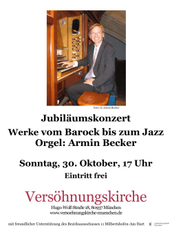 Plakat Orgelkonzert Armin Becker 30.10.16