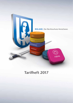 Tarifheft - Roland Rechtsschutz