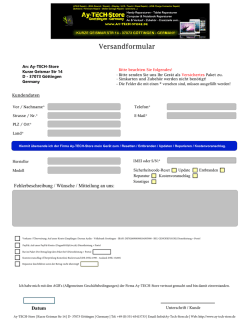 Versandformular - Ay-TECH