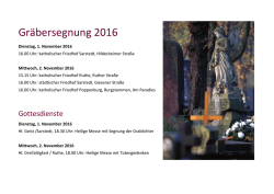 Gr&auml;bersegnung 2016 - Heilig Geist, Sarstedt