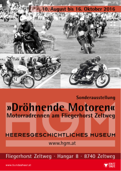 Dröhnende Motoren« Motorradrennen am Fliegerhorst Zeltweg