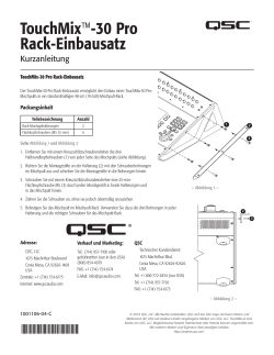 TouchMix™-30 Pro Rack-Einbausatz