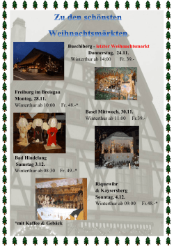 Buechiberg - letzter Weihnachtsmarkt Donnerstag, 24.11. Winterthur
