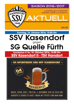 SSV Kasendorf SG Quelle Fürth