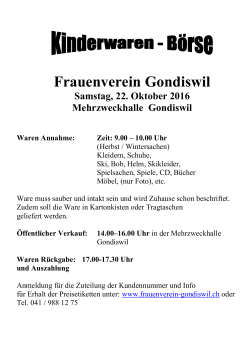 Aktueller Flyer - Frauenverein Gondiswil