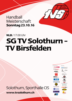 Handball Meisterschaft - TV Solothurn Handball