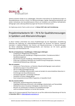 ProjektmitarbeiterIn 50 - Career Services der Universität Zürich