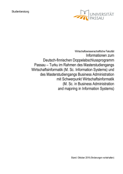 Doppelabschluss an der finnischen Universit&auml;t in Turku