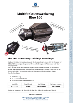 Prospekt Blue 100 - Hugo Frauenhof GmbH